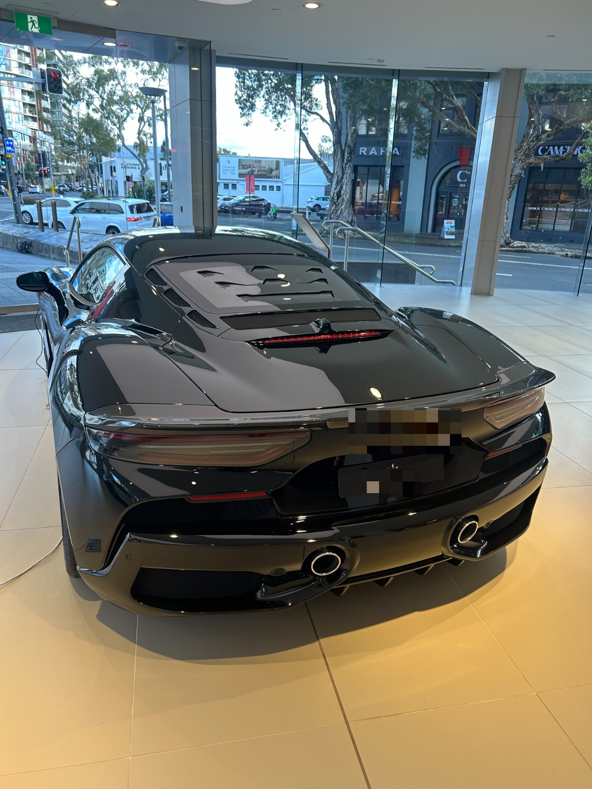 The Maserati MC20's rear, photographed by us. Photography: Queen of Cars.