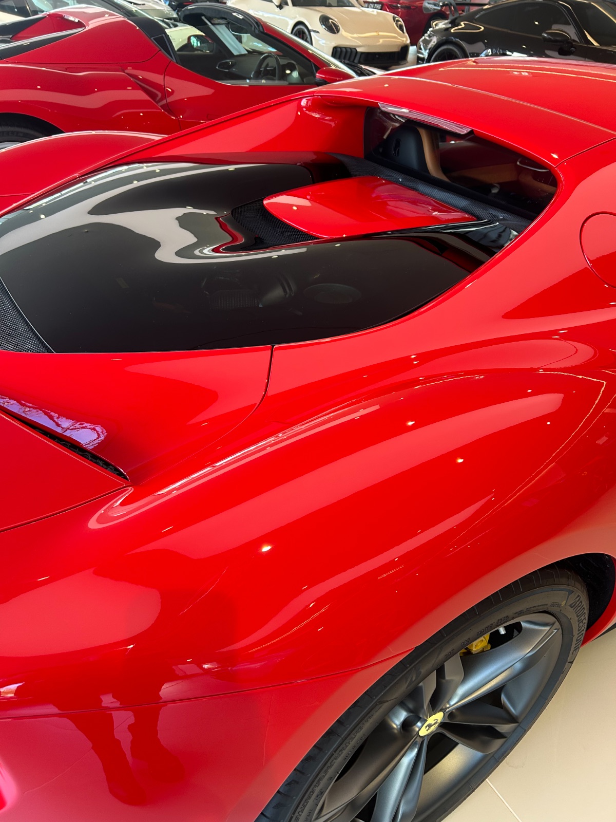 The SF90's rear deck, photographed by us. Photography: Queen of Cars.